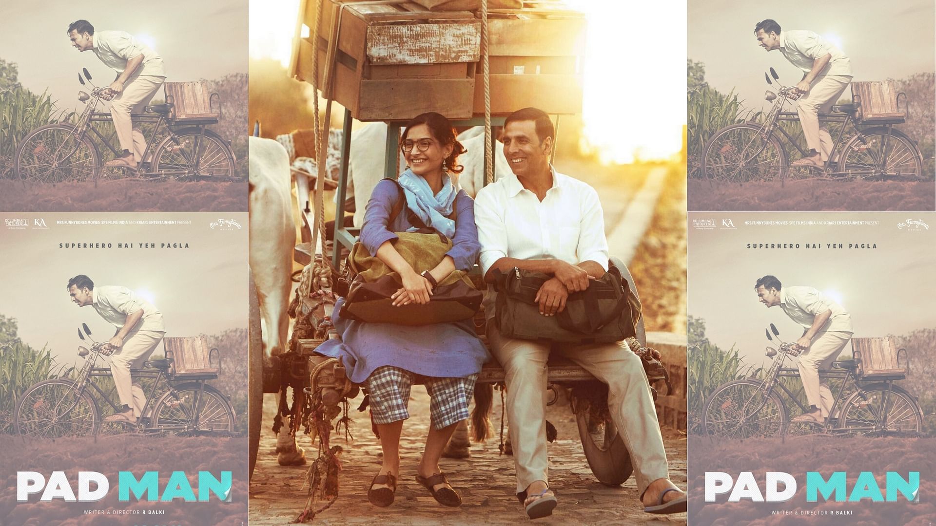 Akshay Kumar and Sonam Kapoor in <i>PadMan.</i>