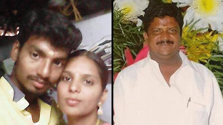Sankar, a Dalit man, was murdered in March 2016 for marrying a Thevar woman, Gowsalya. The Madras High Court has now acquitted her father (right).
