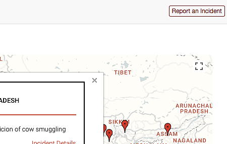 the report an incident button on the top right