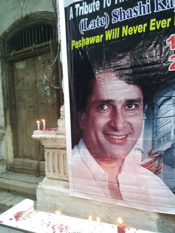 A candle vigil was held outside late actor Shashi Kapoor’s ancestral home in Peshawar.