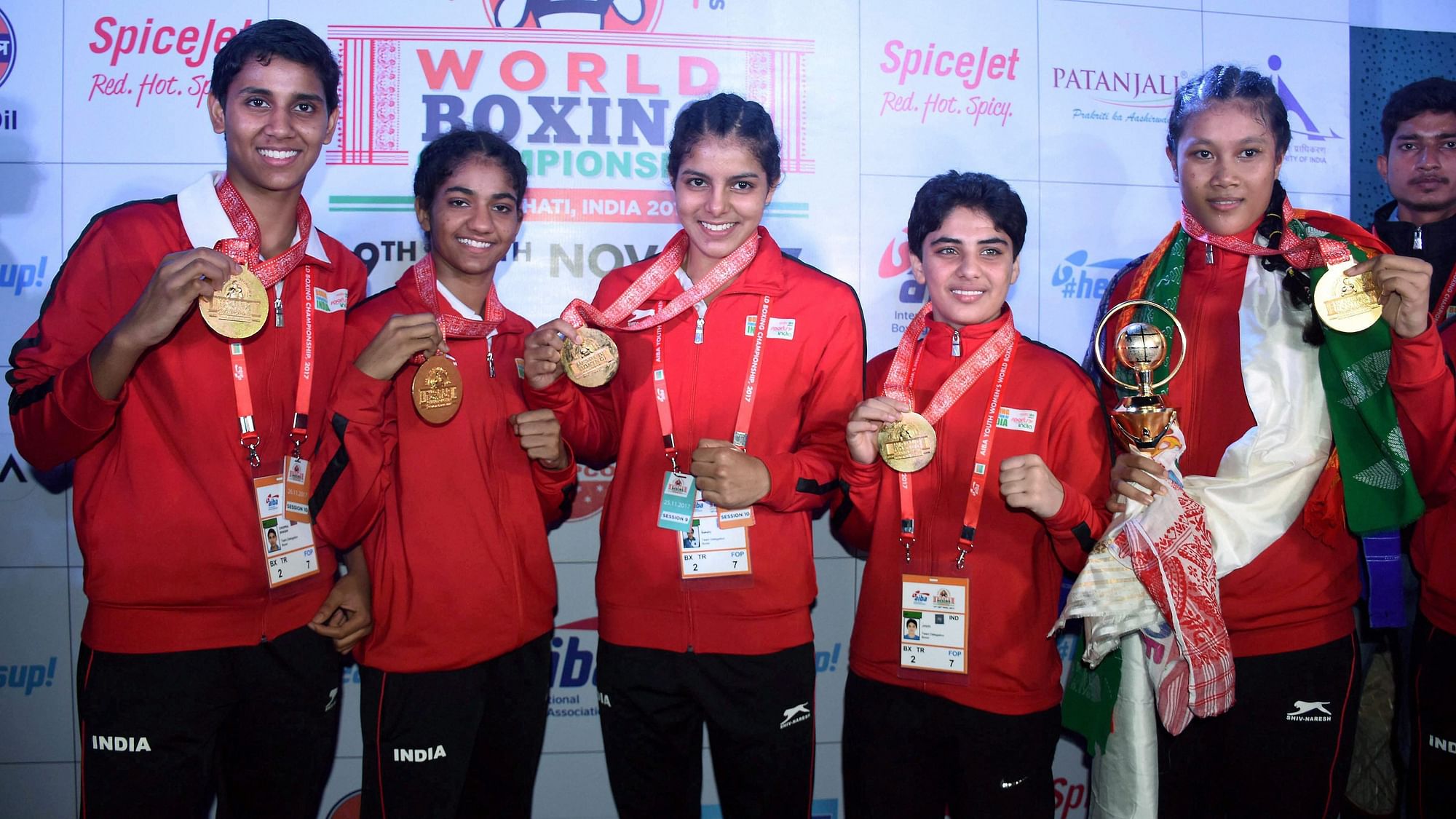 India’s gold medalist boxers.