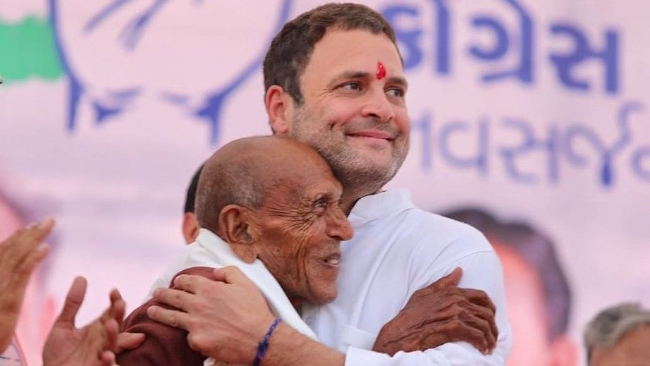 Rahul Gandhi in Savli, Vadodara.&nbsp;