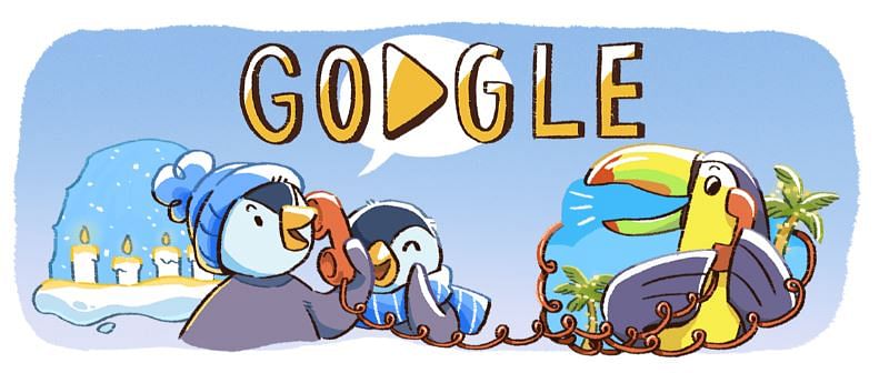 ‘Tis the holiday season and Google has us feeling warm and fuzzy with its cute little doodles.