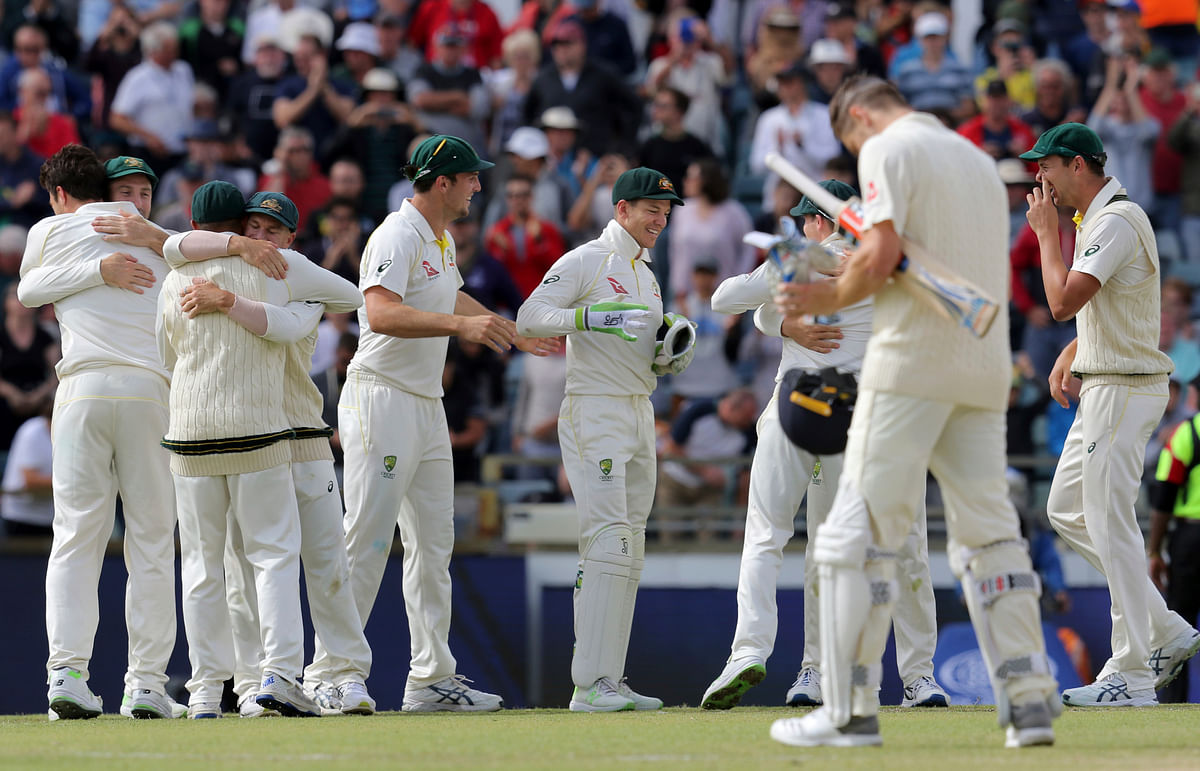 Australia won the third Test in Perth by an innings and 41 runs.