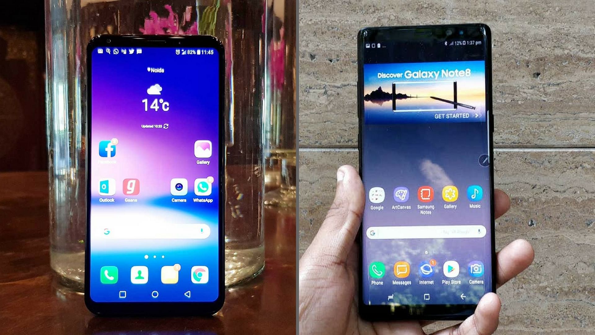 LG V30+ vs Samsung Galaxy Note 8.