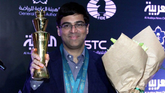 Viswanathan Anand bagged a bronze in the World Blitz Chess Championship.