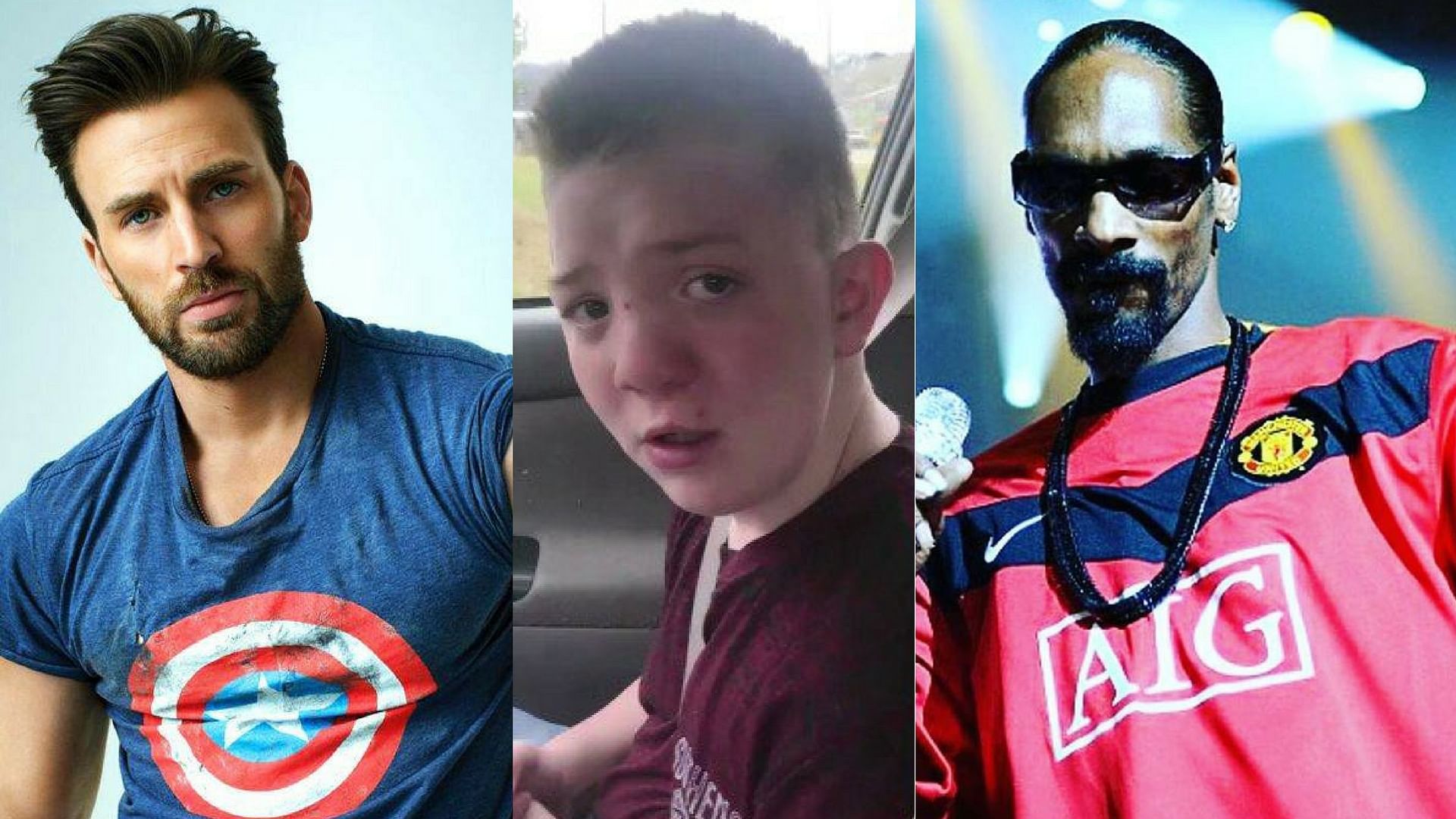 Chris Evans and Snoop Dogg are among celebrities who are rallying around in support for Keaton Jones (middle).