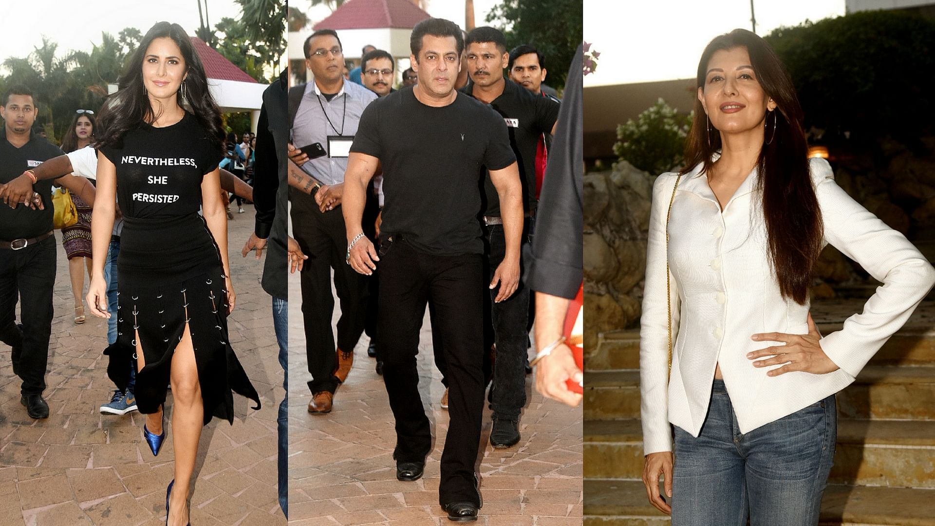 Katrina Kaif, Salman Khan and Sangeeta Bijlani at the launch of the book&nbsp;