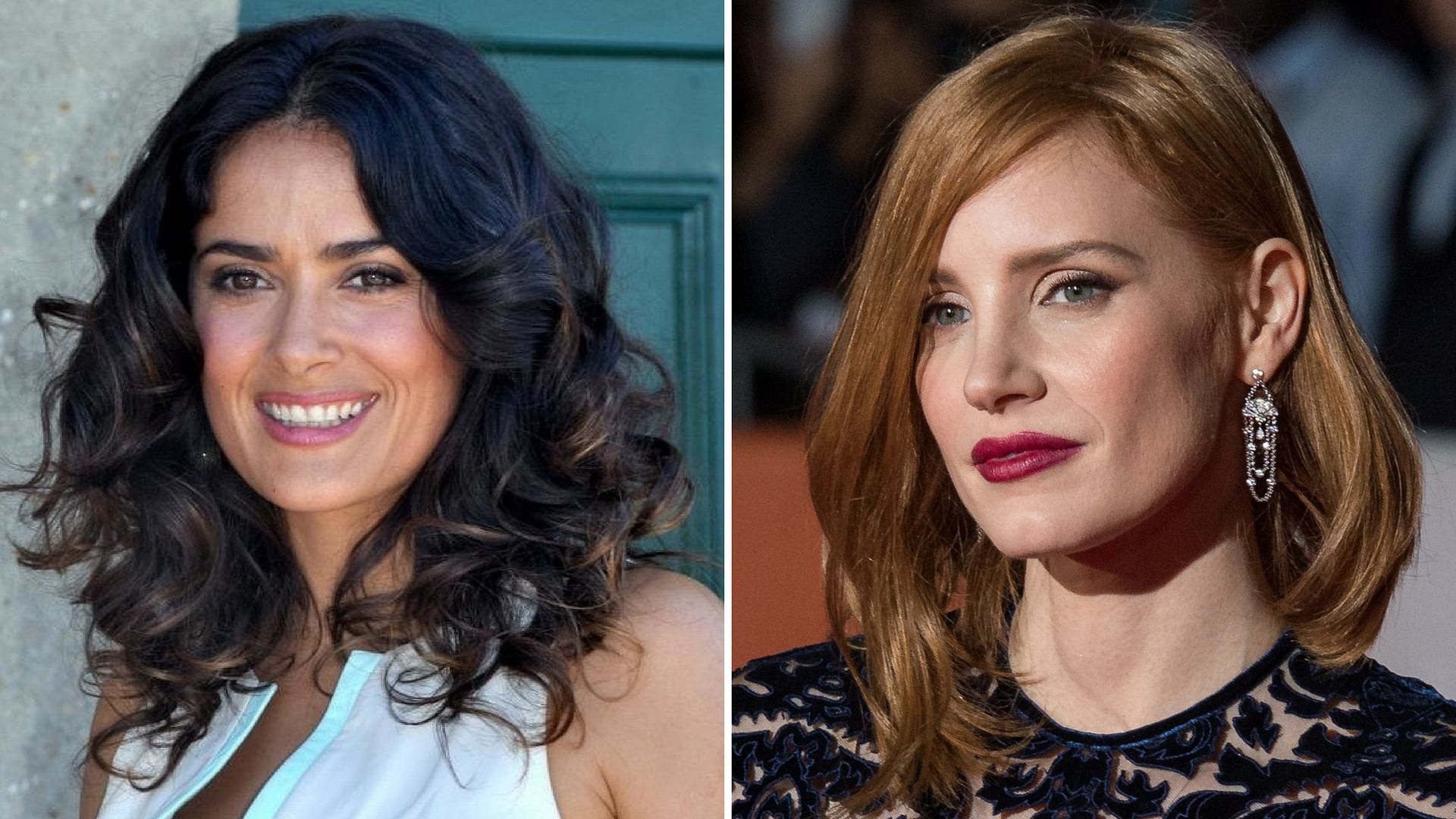 Jessica Chastain thanks Salma Hayek for sharing her story.&nbsp;