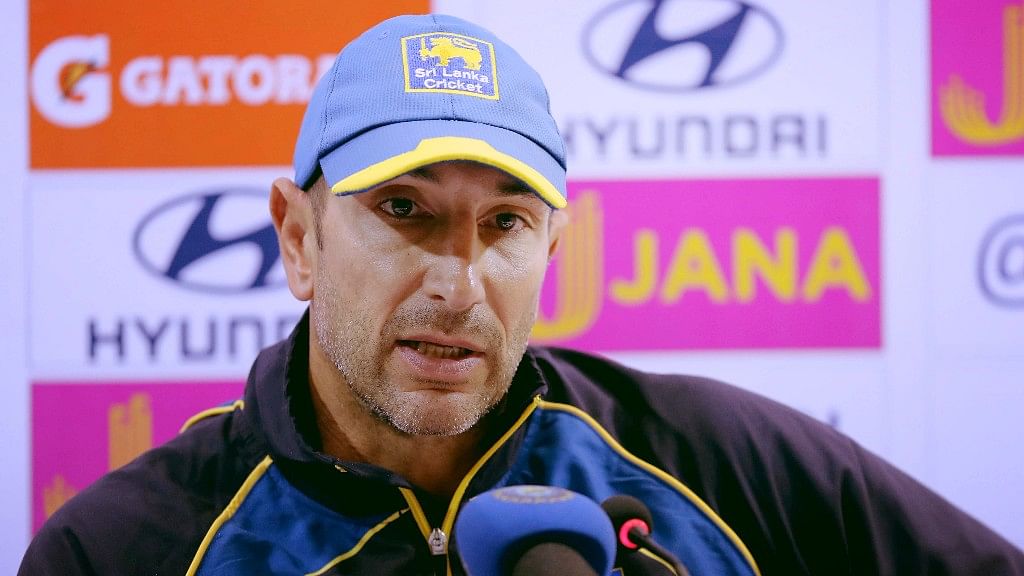 Sri Lankan coach Nic Pothas spoke to the media at the end of day’s play on Tuesday.