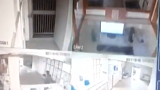 CCTV footage of the heist.