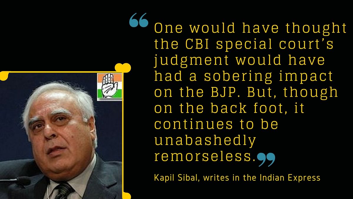The Congress leader writes that the BJP has shown no real remorse even though all accused have been acquitted.