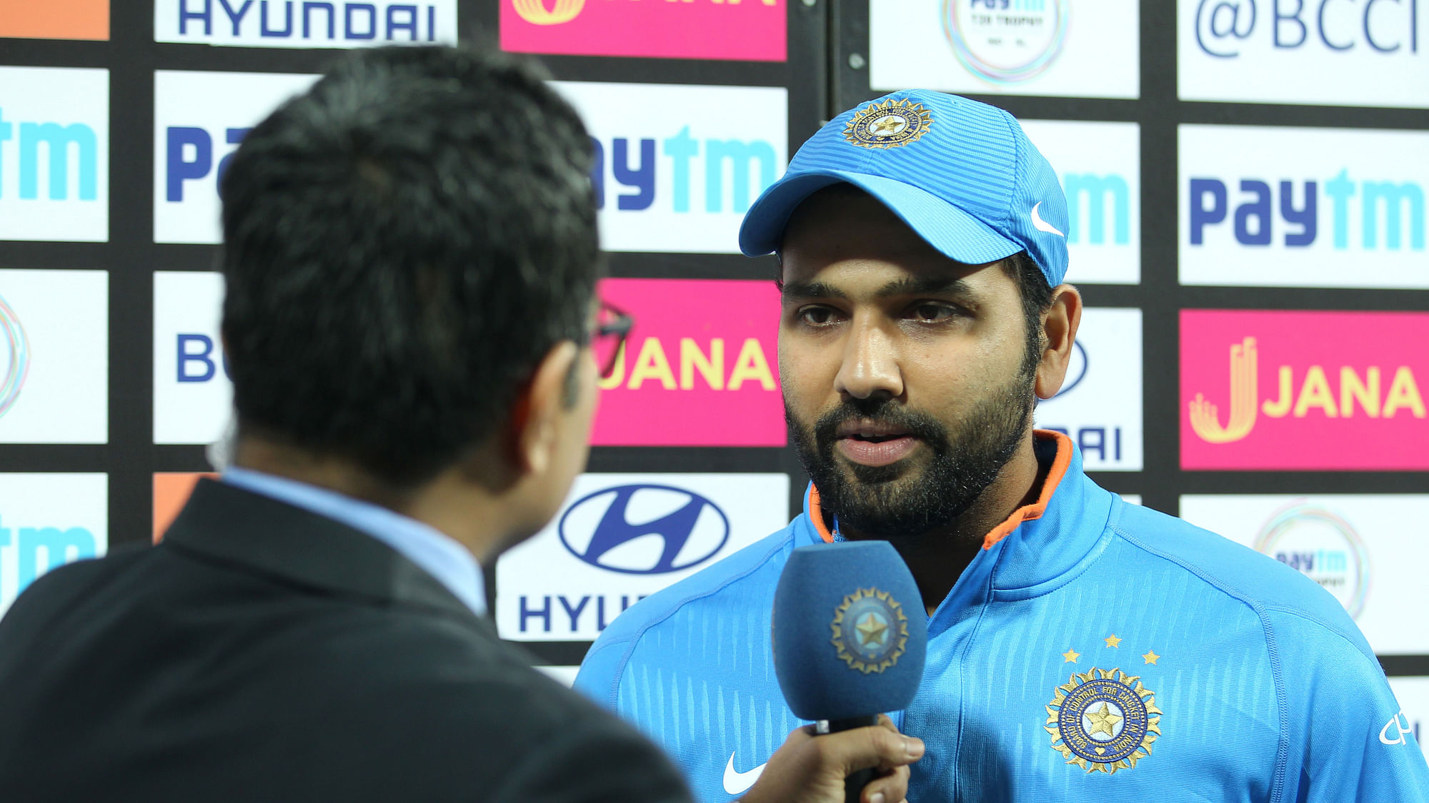 Rohit Sharma was adjudged the Man of the Match for his 43-ball 118.