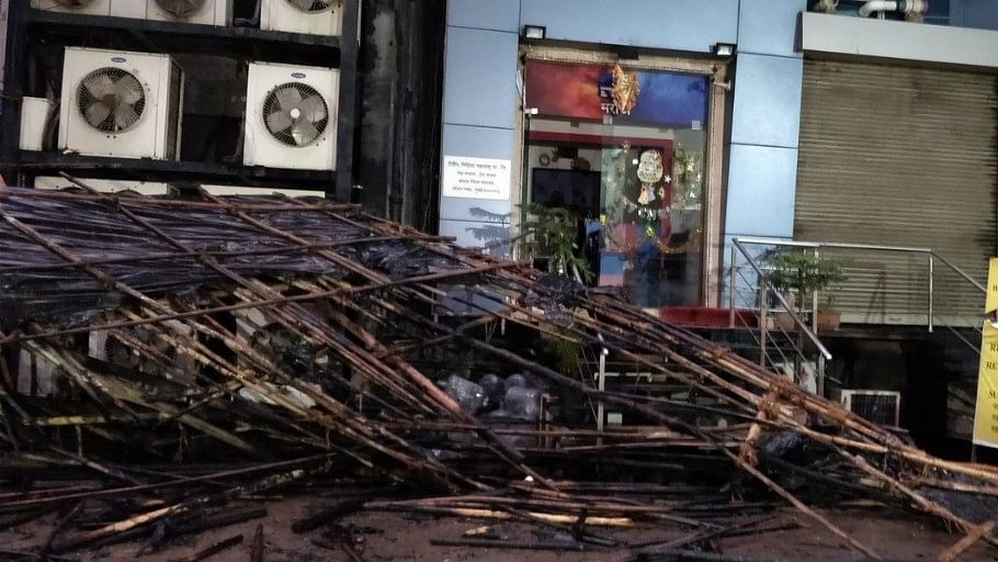TV9 Marathi tweeted this photo of their office which was gutted in the fire.