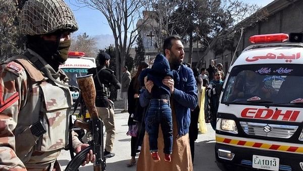 Two suicide bombers attacked a packed church during a Sunday service in the restive Pakistani city of Quetta