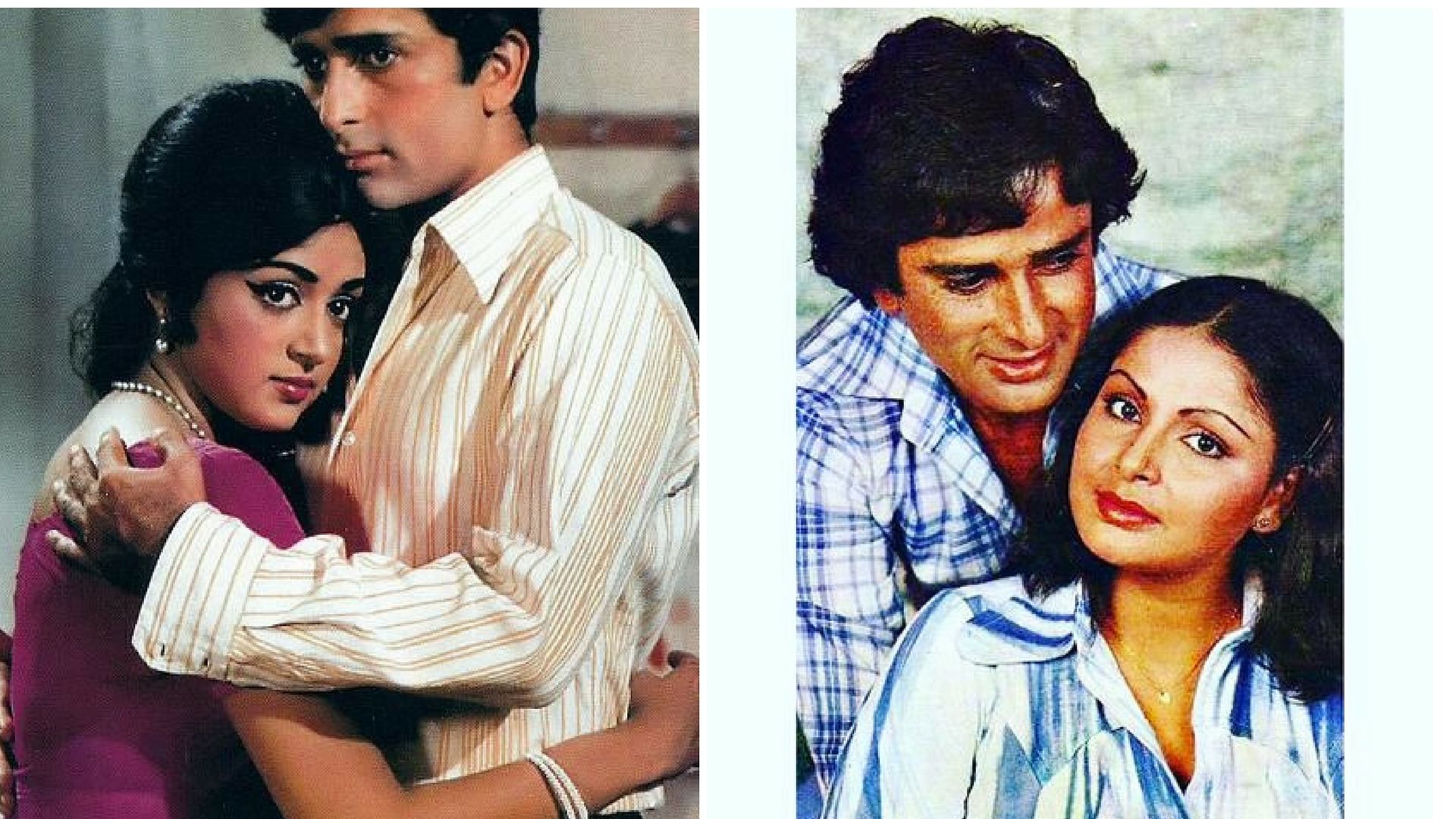 Shashi Kapoor’s onscreen romances, Hema Malini and Raakhee Gulzar.