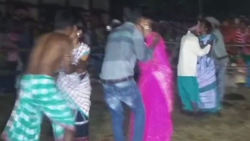 Simon Marandi on Saturday, 9 December, organised a kissing competition of tribal couples at Talpahari village, situated under his assembly constituency Littipara.