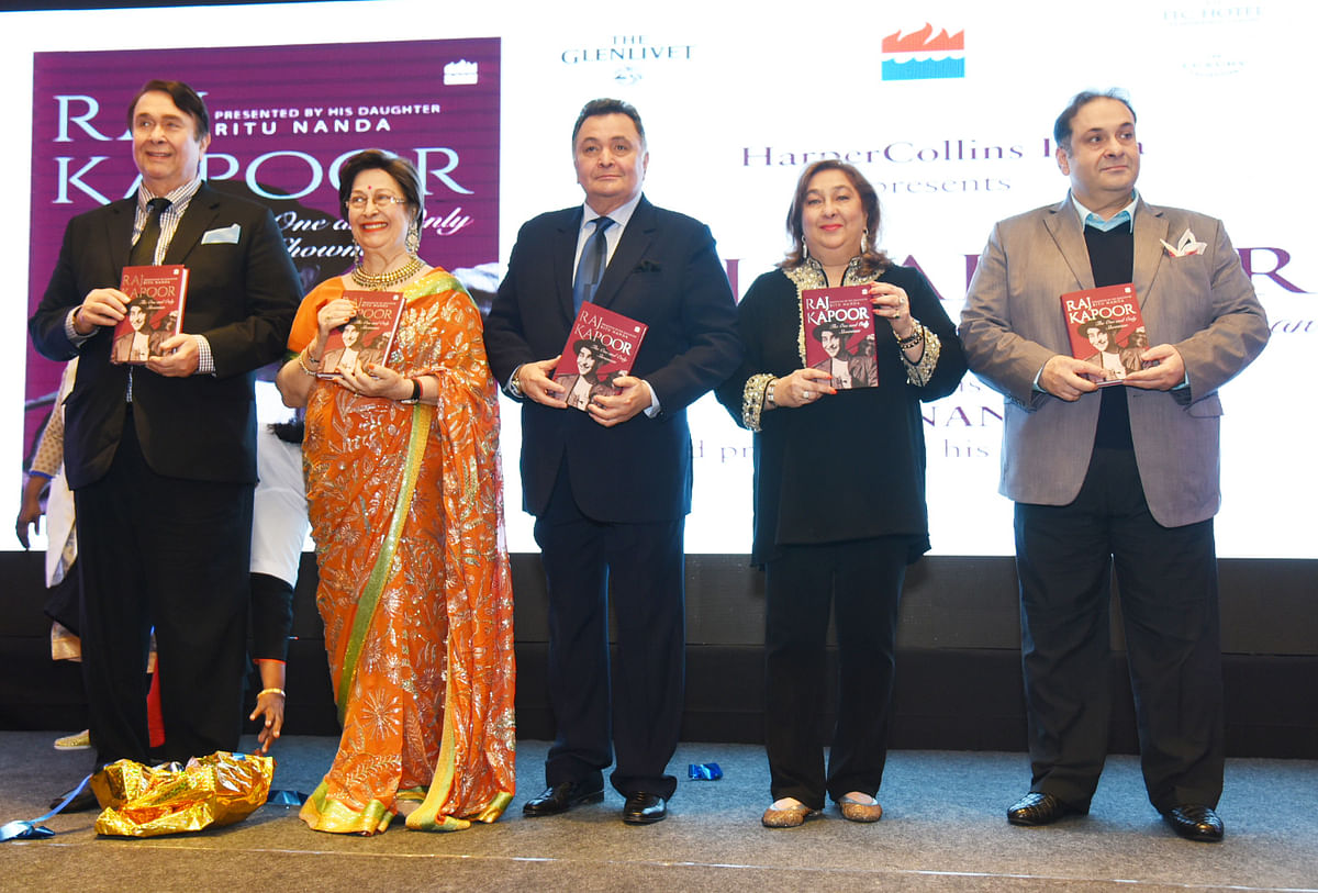 Rishi Kapoor was in Delhi to launch a book on father Raj Kapoor.