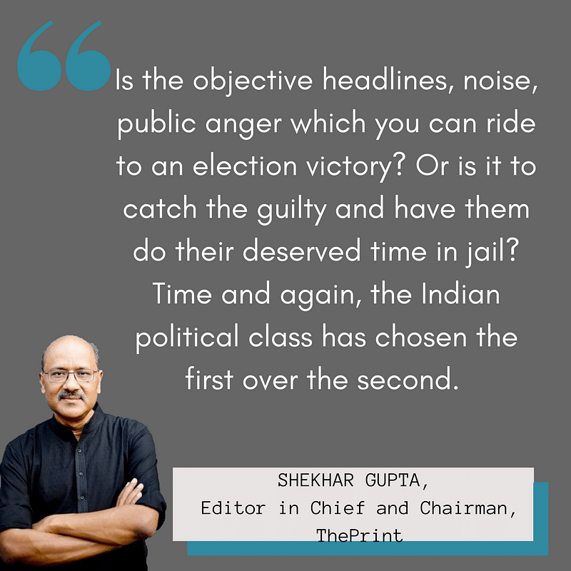 While scam figures grab headlines, the purpose of catching the guilty takes a backseat, said Shekhar Gupta.