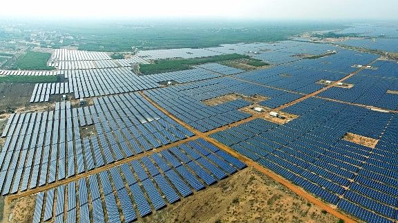 The world’s largest solar plant at Kamuthi in Tamil Nadu that was commissioned by Adani Power.
