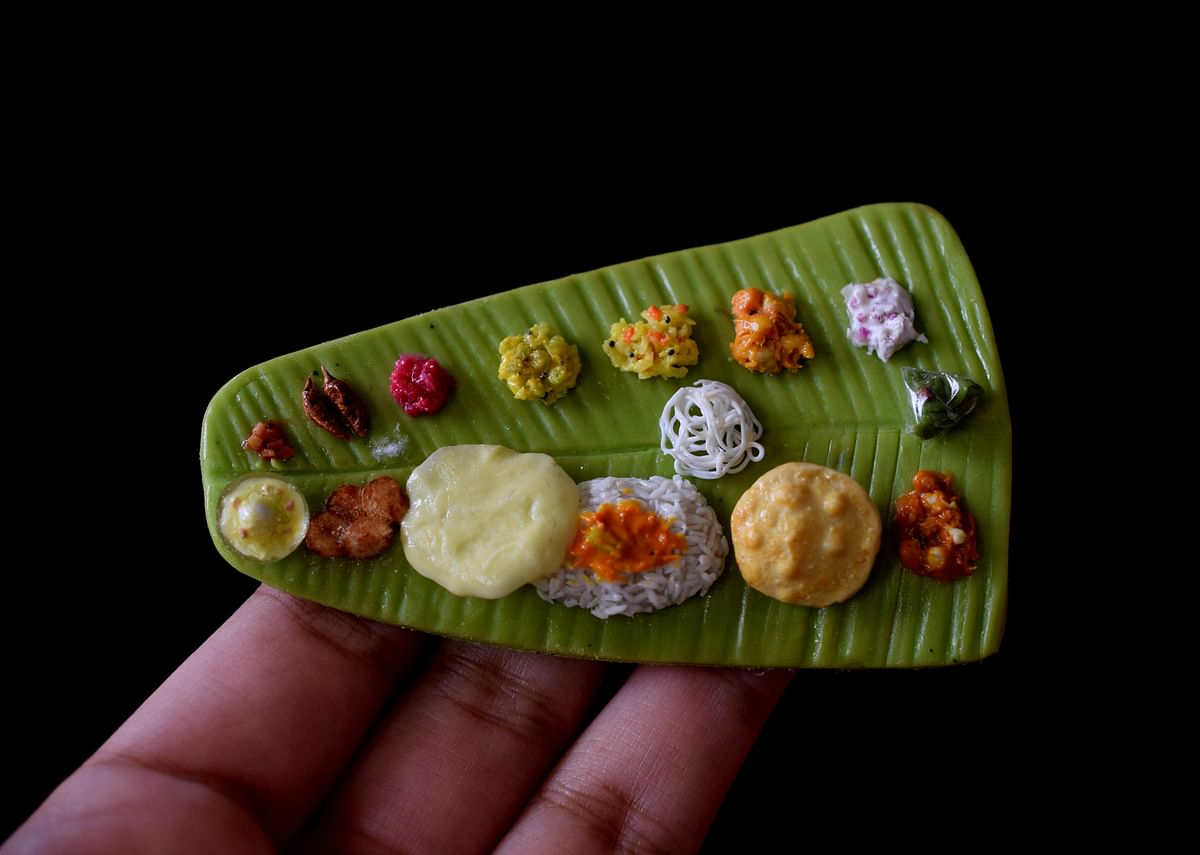 From the classic Kerala sadhya to paneer tikkas, Mitha’s deftly shaped models are hard to tell from real food.