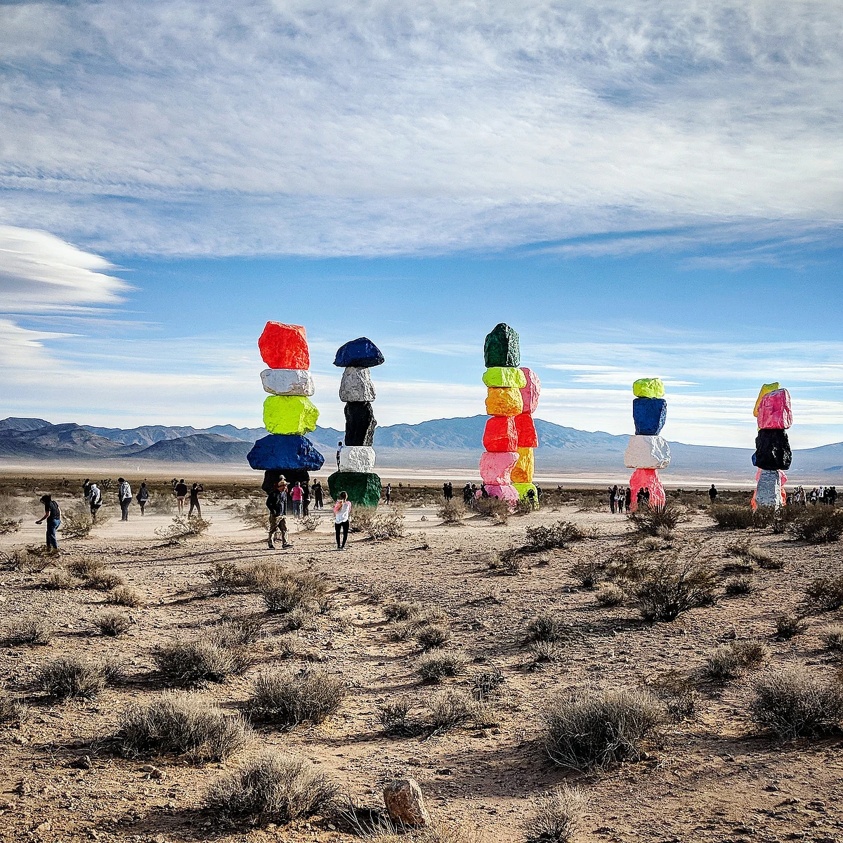 Seven Magic Mountains – a stunning art installation by Swiss artist Ugo Rondinone.