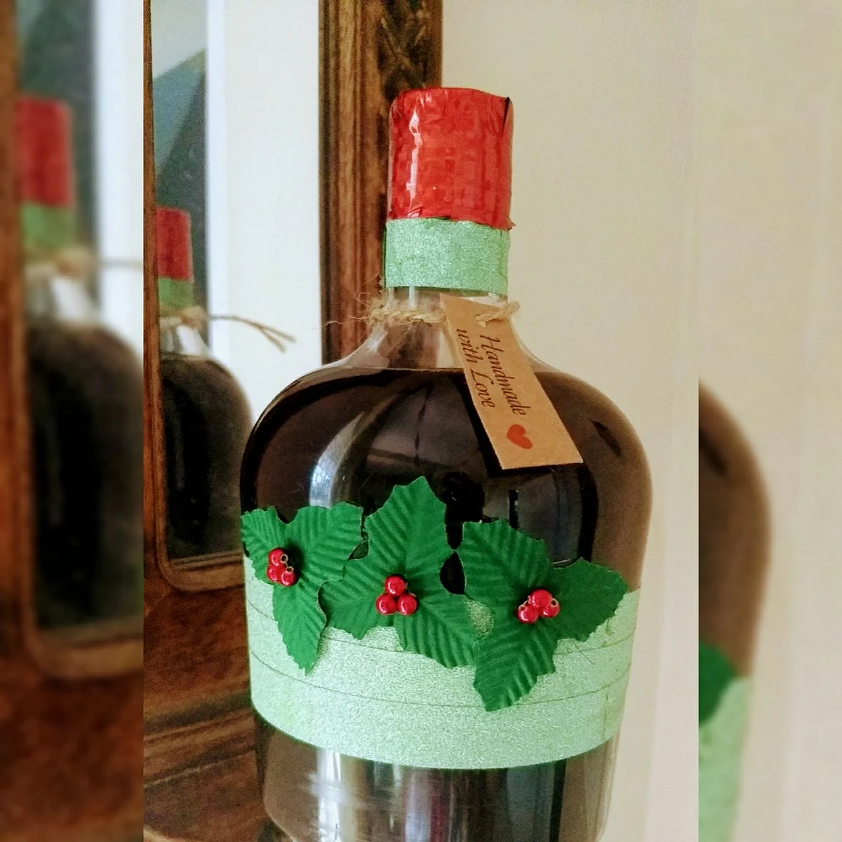 Home-made wine from the Barracks.