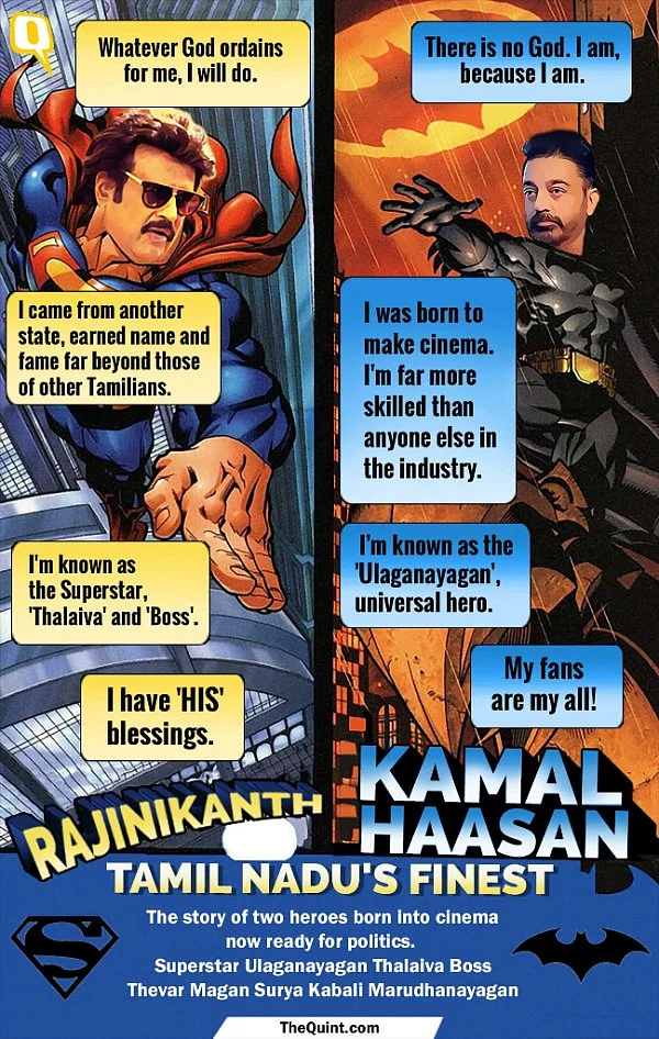 Rajinikanth is the man of the masses while Kamal Haasan has a class crowd following.