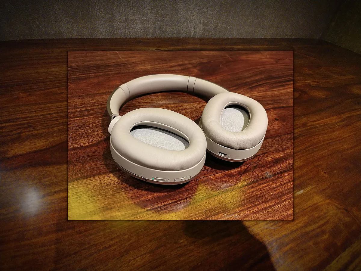The headphones come with an interactive touch panel to navigate