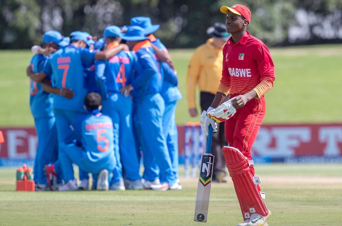 India U-19 defeat Zimbabwe U-19 by 10 wickets in Mount Maunganui on Friday.