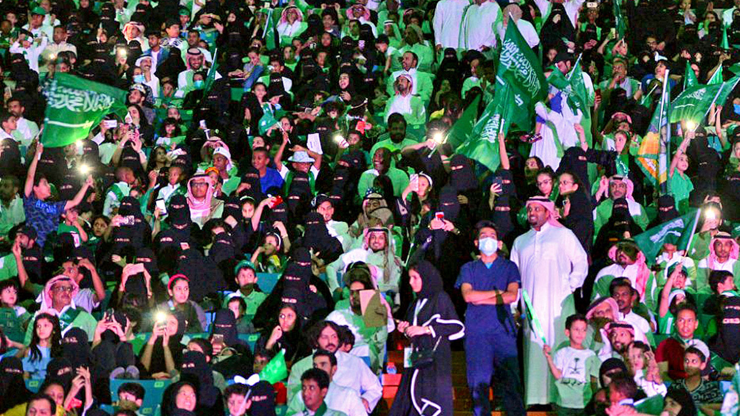 Saudi women were allowed into a sports stadium for the first time on Friday, 12 January, to watch a soccer match.