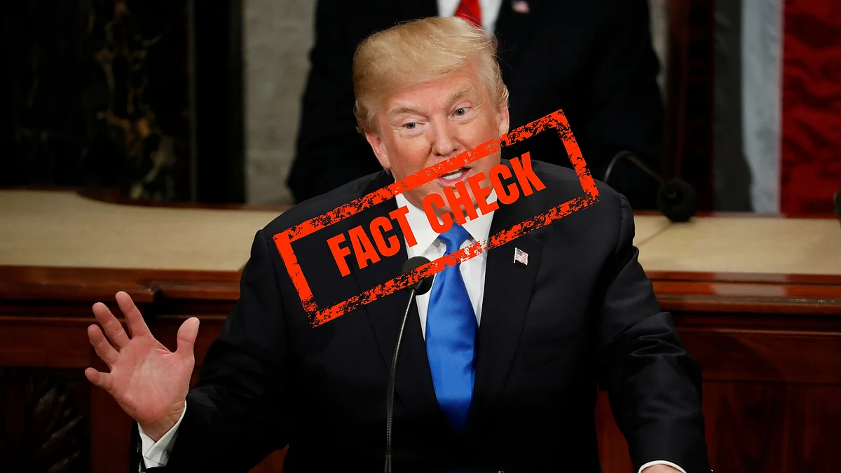 President Donald Trump delivers his State of the Union address to a joint session of Congress on Capitol Hill in Washington on 31 January.