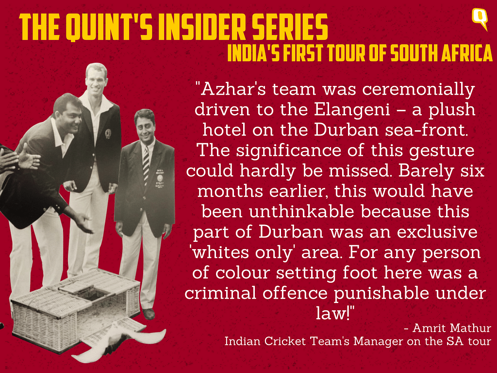 India’s 1992 tour to South Africa was a path-breaking occasion when cricket played a role beyond sports.