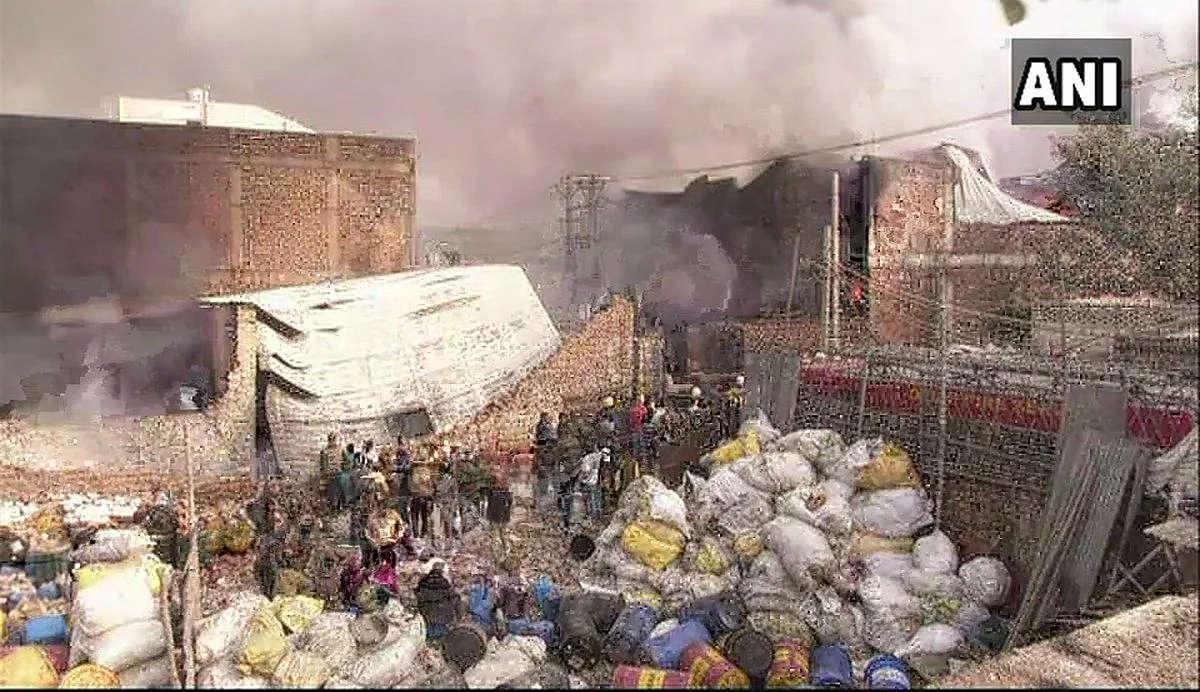 2 Firemen Injured in Blaze at Mattress Godown in Delhi’s Mundka