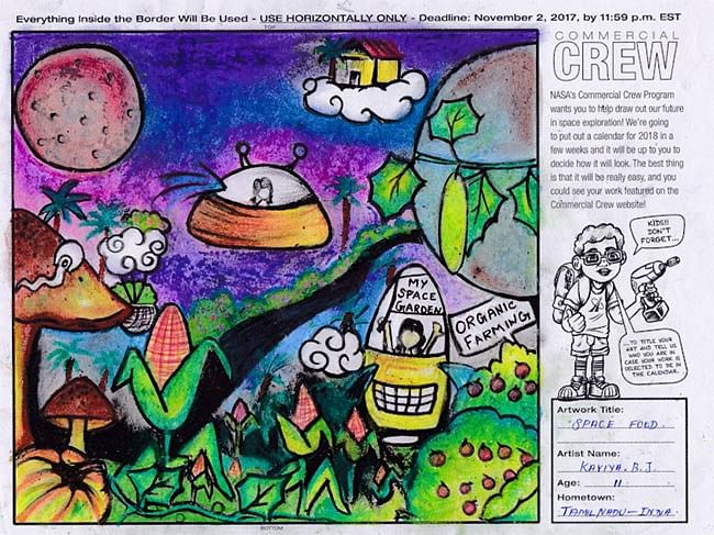 The art contest targeted students between the ages 4 and 12 from across 193 countries.
