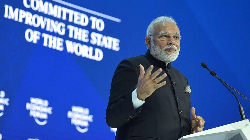 PM Narendra Modi at Davos, Switzerland.