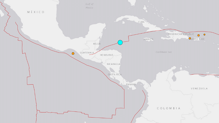 The earthquake near Honduras occurred at a depth of 10 km: USGS.