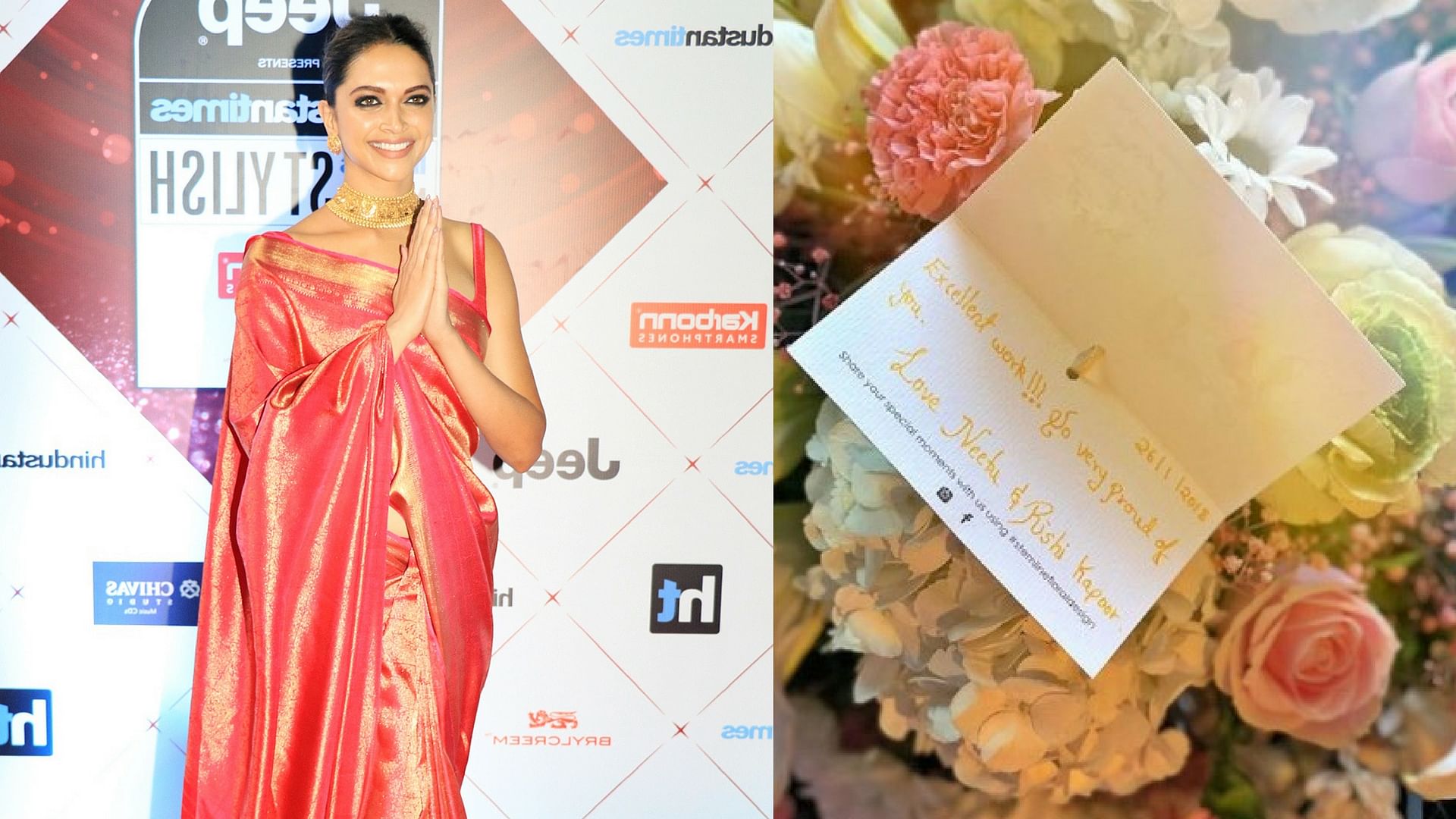 Deepika Padukone was congratulated for her work in <i>Padmaavat</i> by&nbsp; Neetu and Rishi Kapoor.
