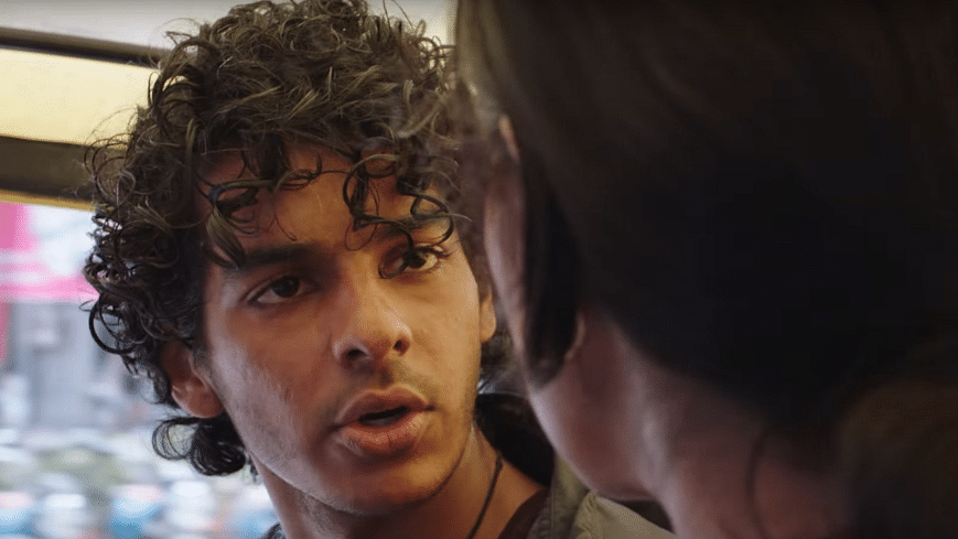 Ishaan Khatter in a still from <i> Beyond the Clouds</i>.