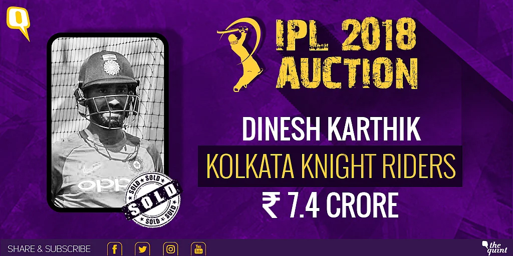 Dinesh Kathik was picked by KKR. 