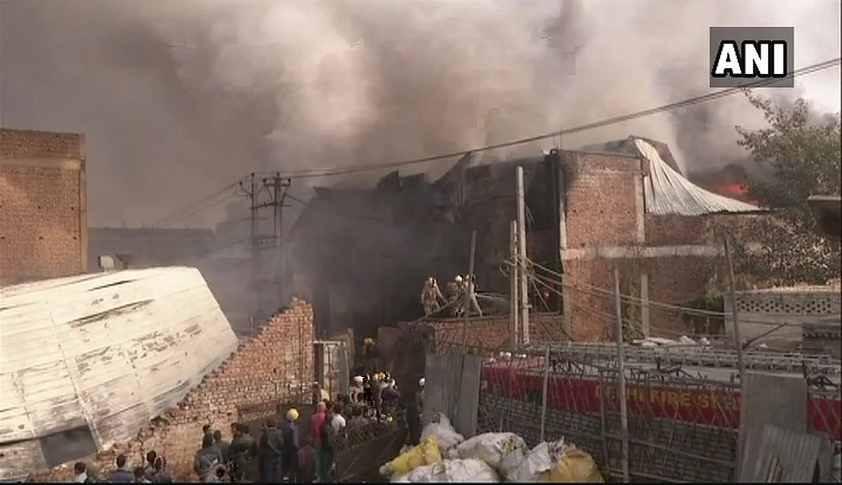 2 Firemen Injured in Blaze at Mattress Godown in Delhi’s Mundka