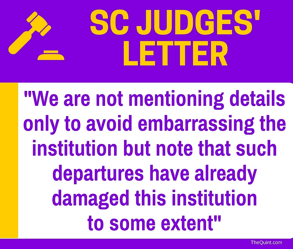 7 Highlights From Scathing Letter SC Judges Wrote to CJI Misra