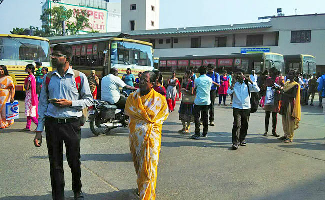 Tamil Nadu bus strike left commuters in the lurch, with auto-rickshaws and private cabs hiking rates for the day.