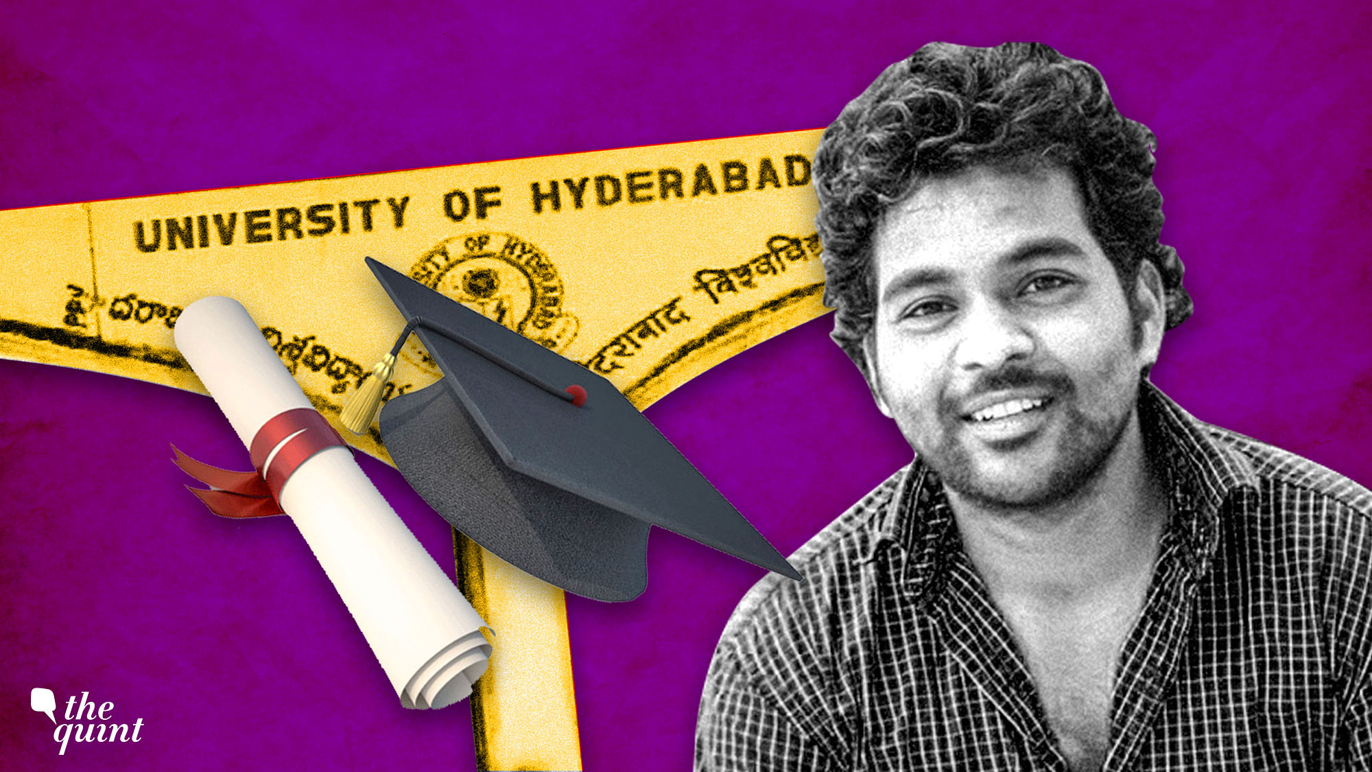 Image of Rohith Vemula and University of Hyderabad plaque used for representational purposes.&nbsp;
