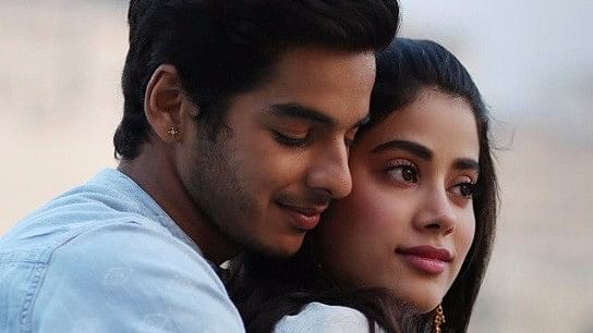 Ishan Khatter and Janhvi Kapoor in a poster of ‘Dhadak’.