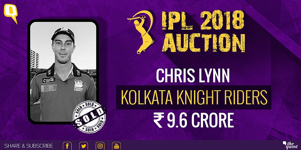 Chris Lynn will play for KKR in IPL 2018. 