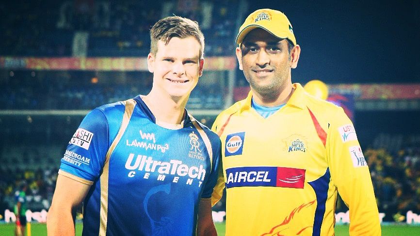 File photo of Steve Smith and MS Dhoni.