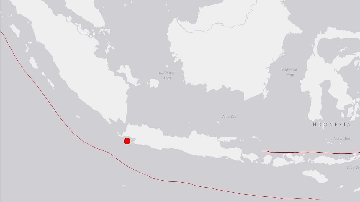 The earthquake struck off the Indonesian island of Java.