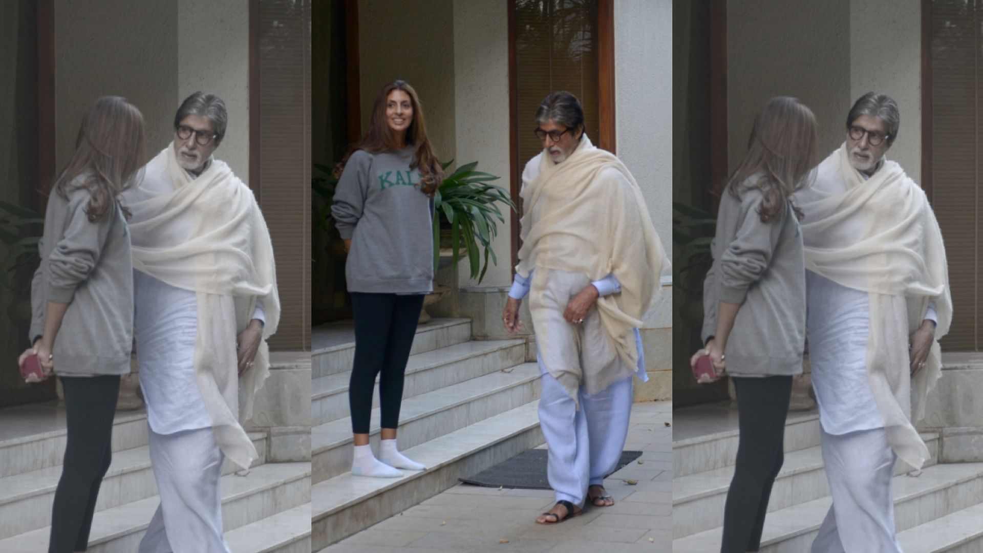 Amitabh Bachchan, with daughter Shweta.&nbsp;