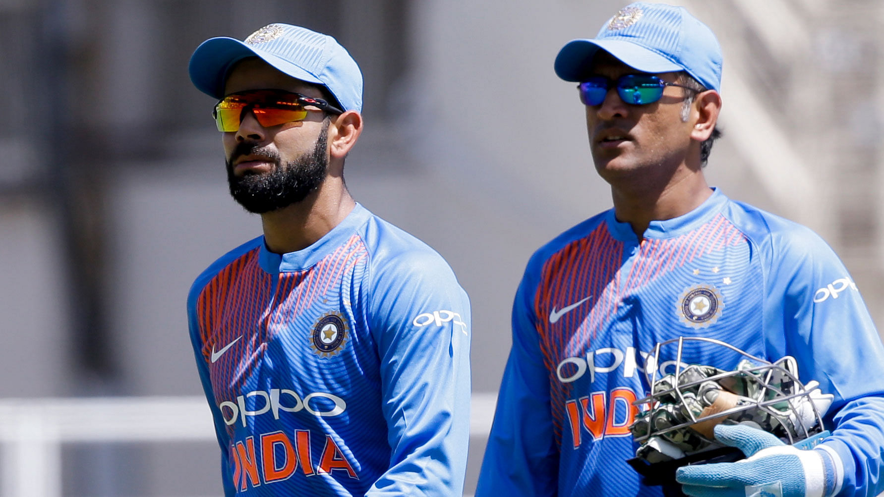 India’s former and current captain MS Dhoni and Virat Kohli.